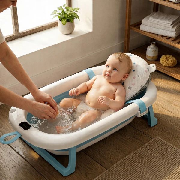 Bañera de bebé plegable