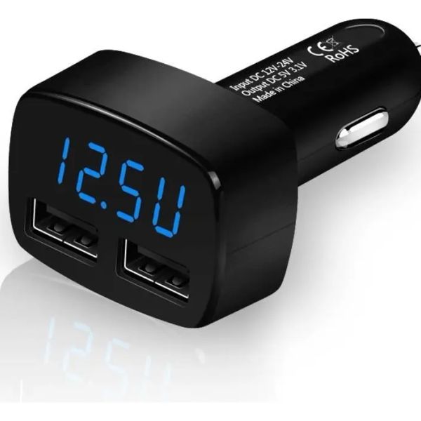 Cargador de auto USB doble