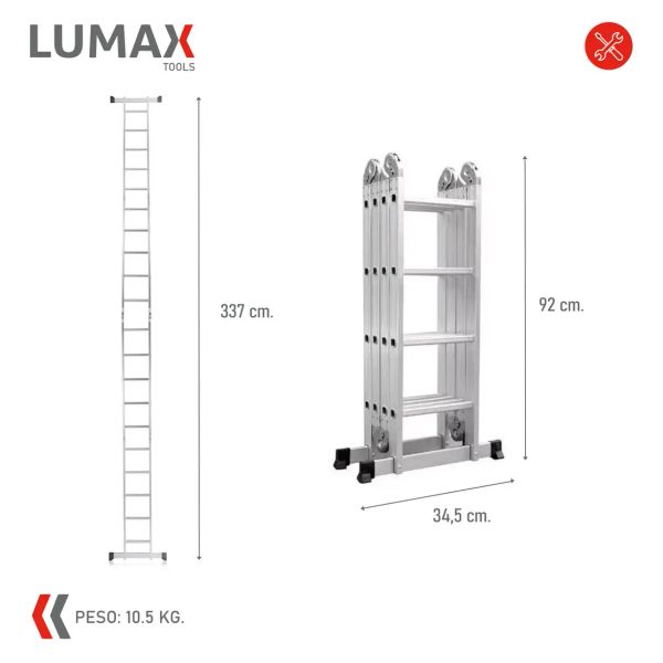 Escalera de aluminio 4 escalones