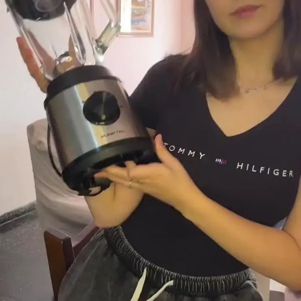 Licuadora con vaso de vidrio
