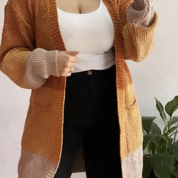 Sweater cardigan largo